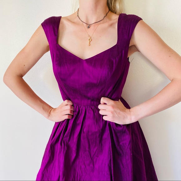 ABS Allen Schwartz A-Line tulle sleeveless Ruched 100% Silk Mini Dress - Picture 3 of 9